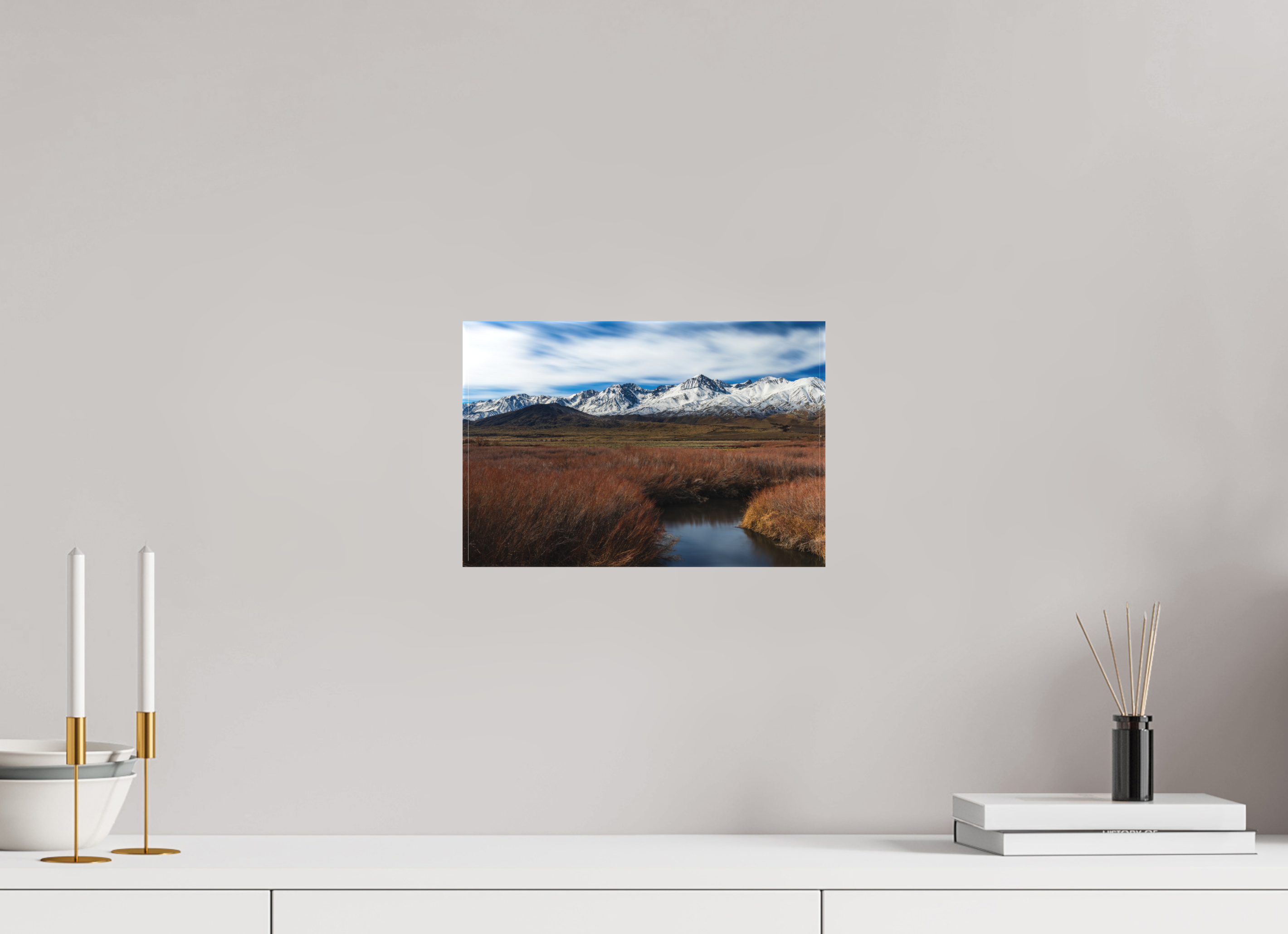 12 x 8″, Canvas Eastern Sierra Autumn, Owens River