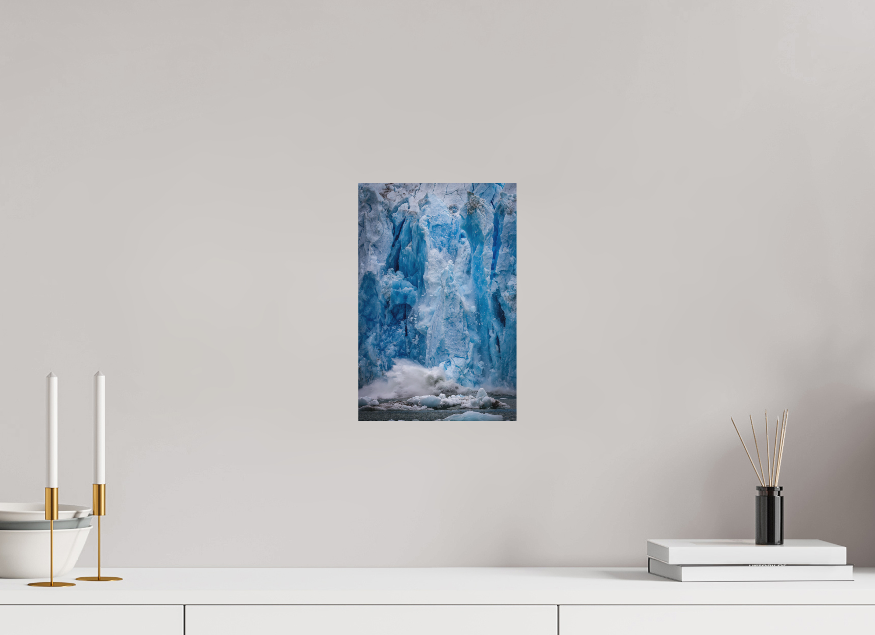 8 x 12″, Metal BLUE GLACIER