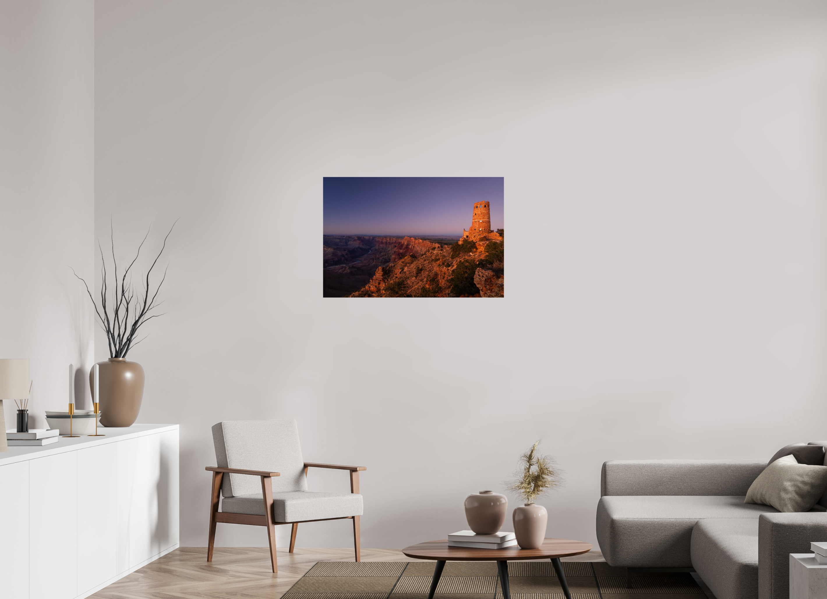 36 x 24″, Fine Art prints Desert View Watchtower at Twilight – Grand Canyon Fine Art Print