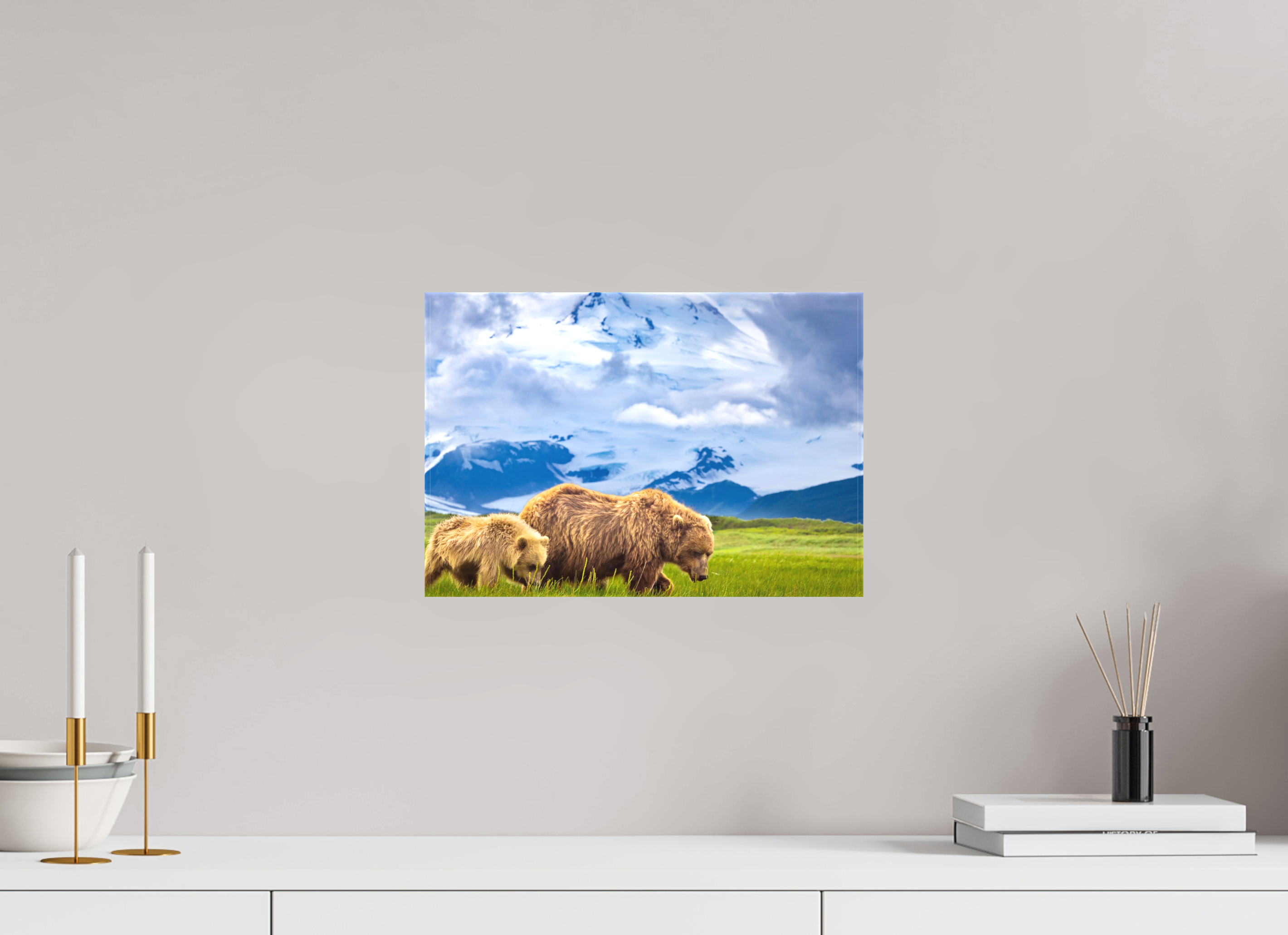 14.6 x 10″, Canvas Coastal Bears