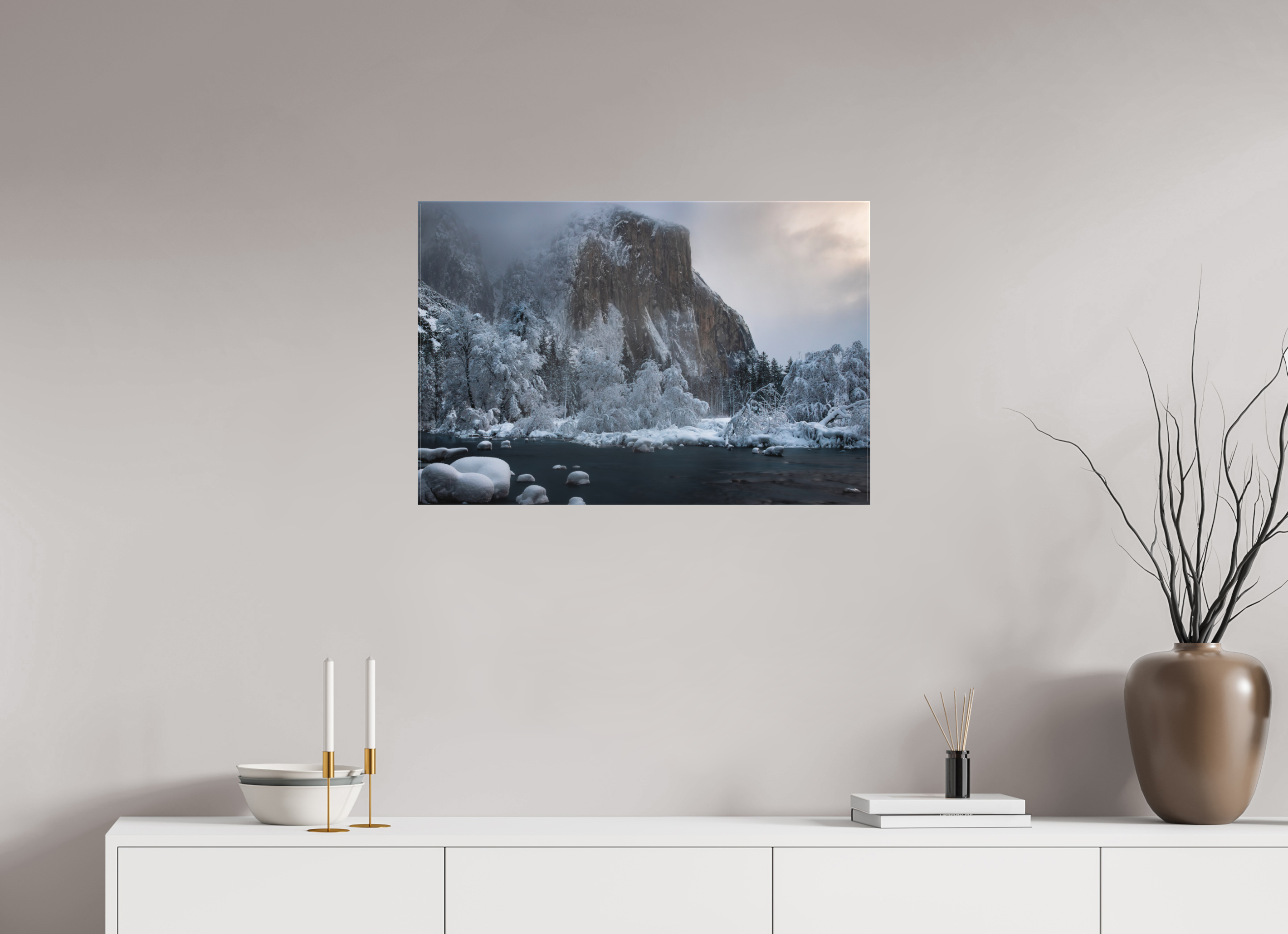30 x 20″, Canvas El Capitan in Ice and Shadow