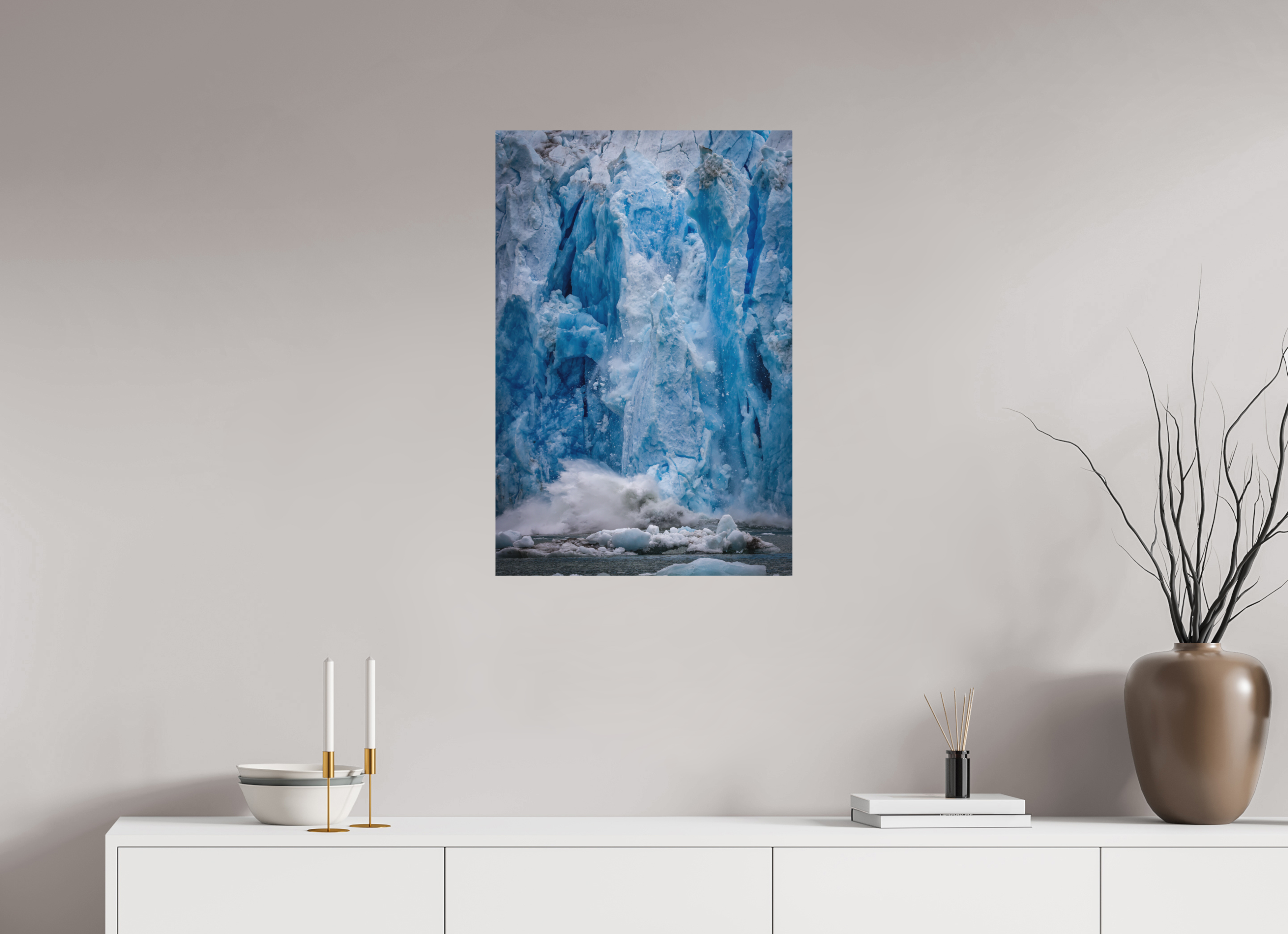 20 x 30″, Metal BLUE GLACIER