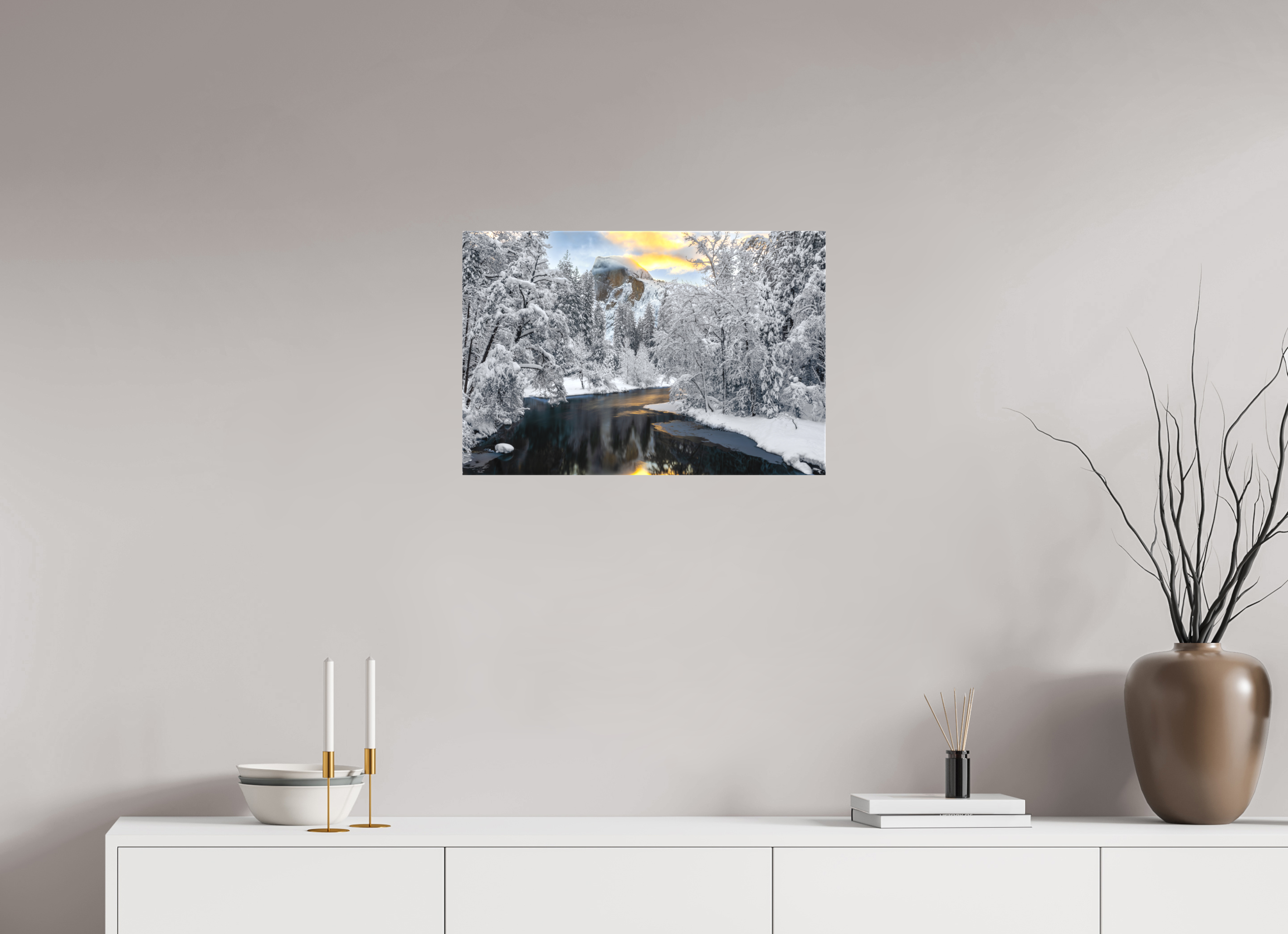 24 x 16″, Canvas Half Dome at Dawn, Sentinel Bridge