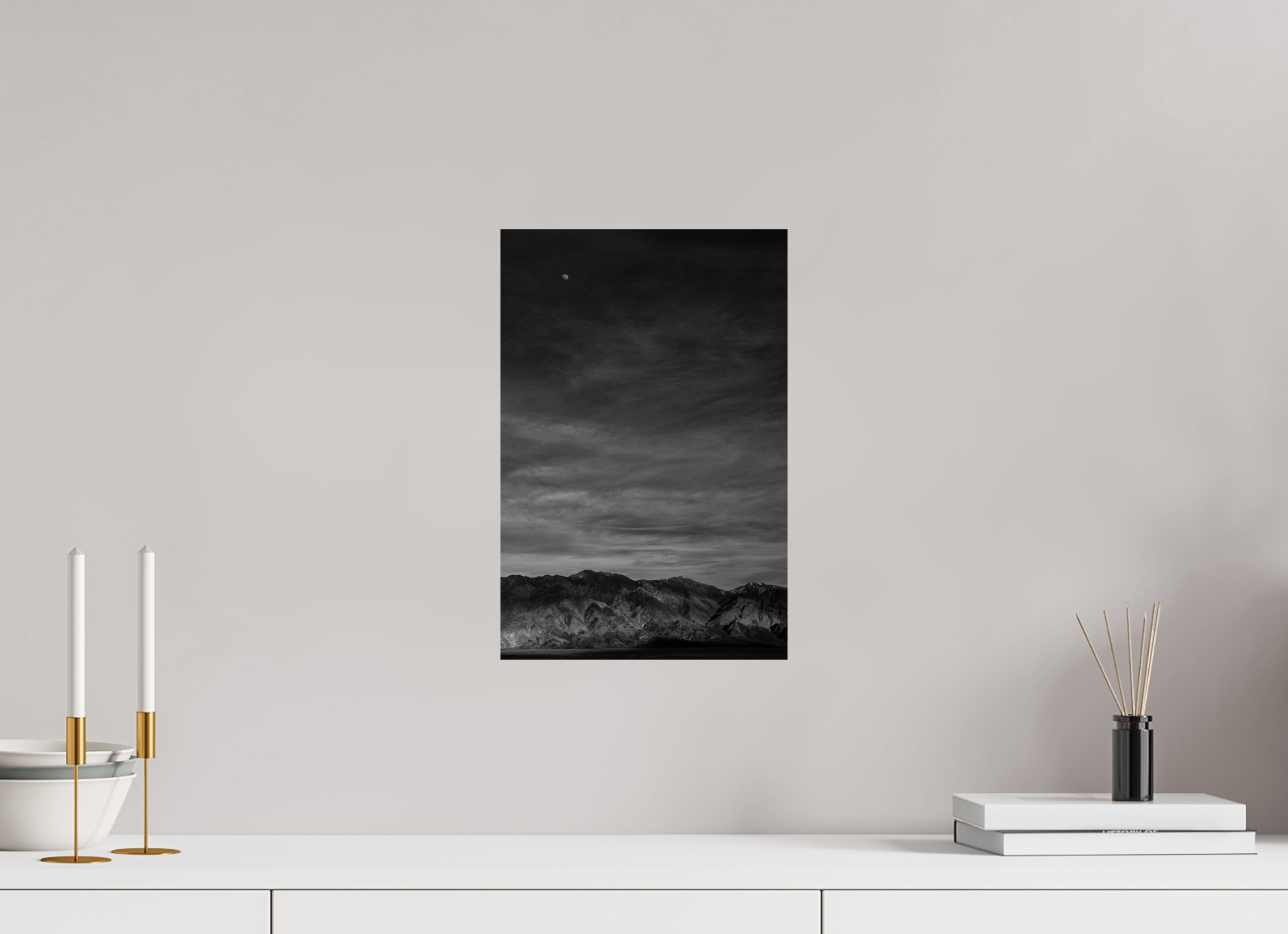 10 x 15″, Fine Art prints Moon and Mountains, White Mountains