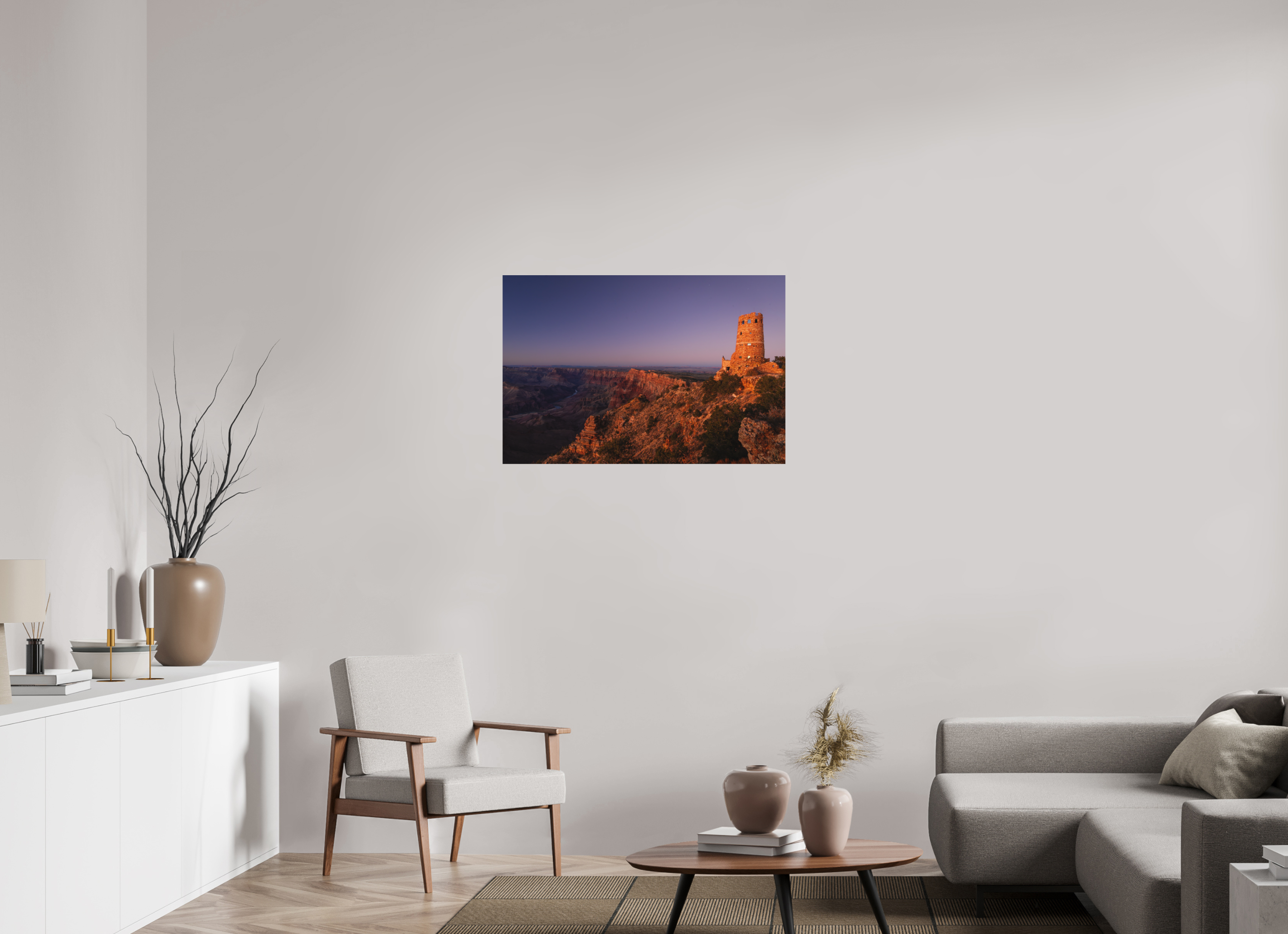 36 x 24″, Metal Desert View Watchtower at Twilight – Grand Canyon Fine Art Print