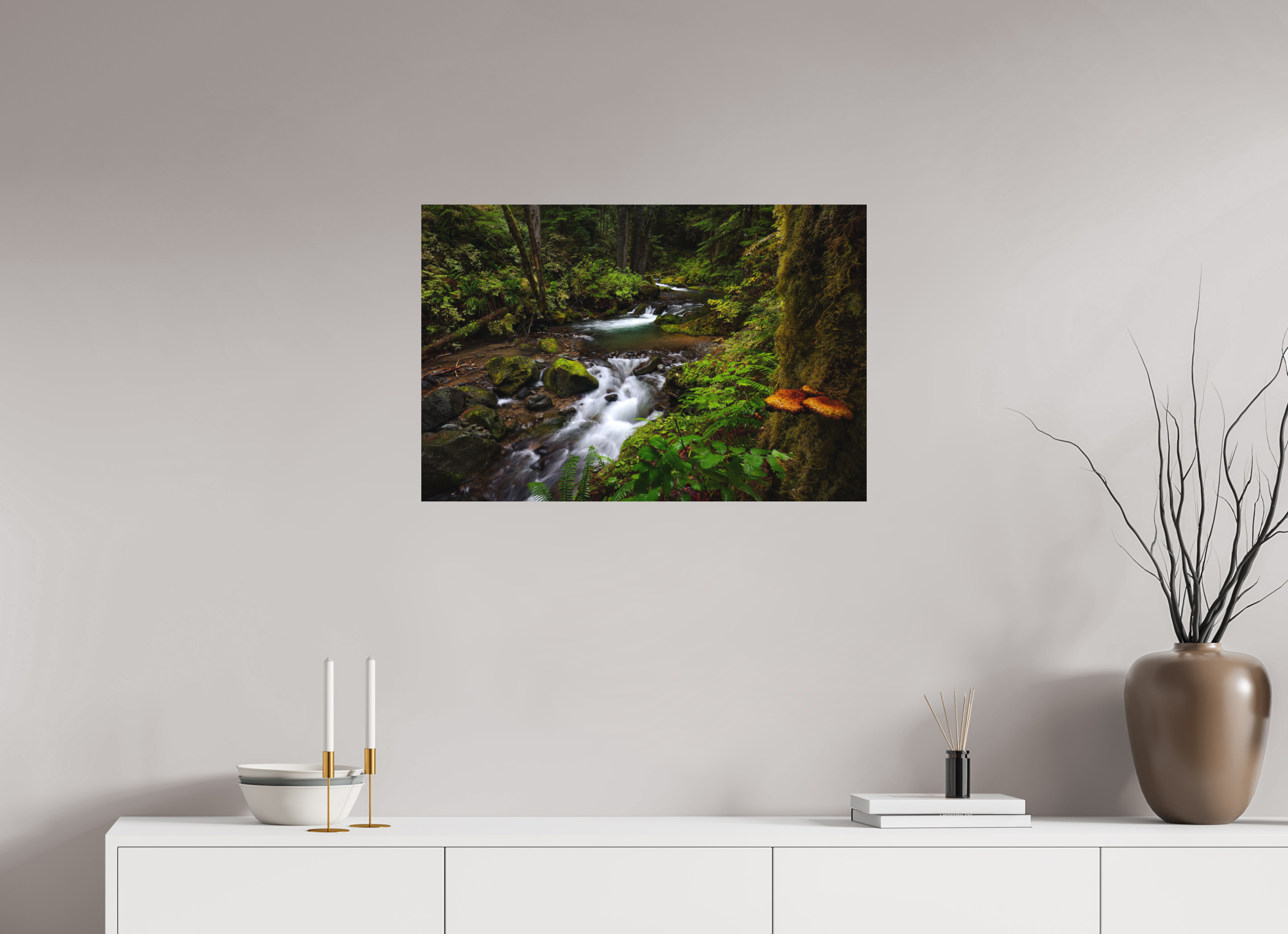 30 x 20″, Metal Forest Falls