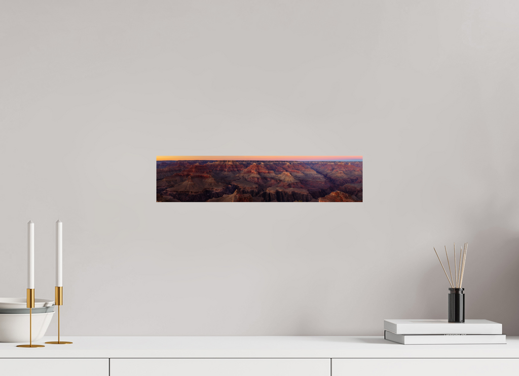 17.8 x 4″, Fine Art prints Grand Canyon Panorama – Wide Format Sunset Photography Print