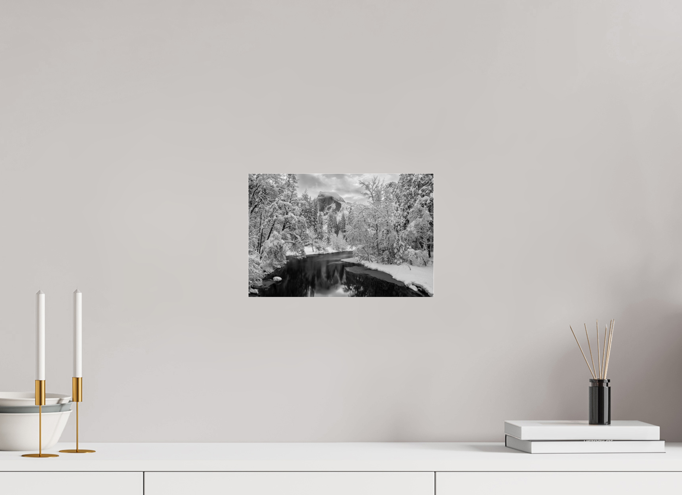 12 x 8″, acrylic Half Dome at Dawn, Sentinel Bridge