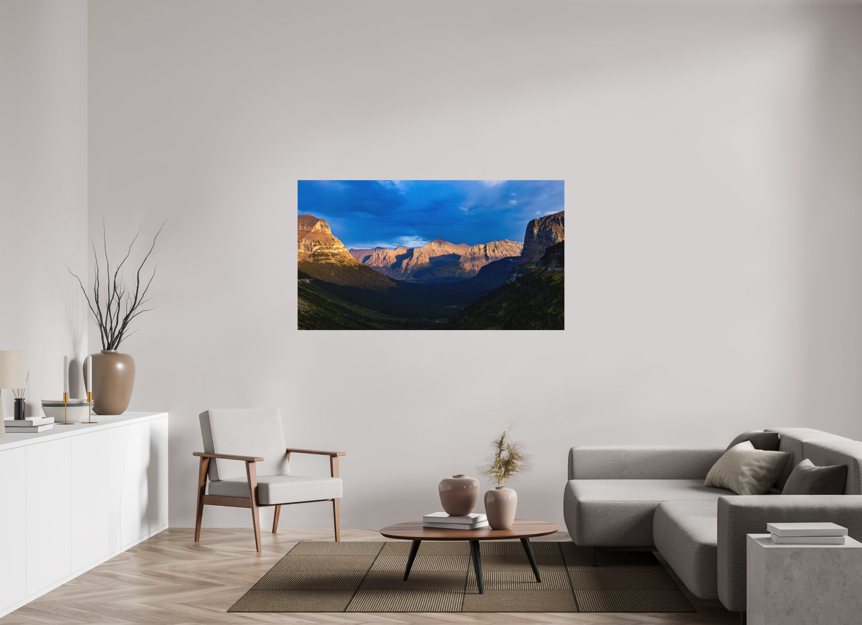 64 x 36″, Metal Autumn in Glacier