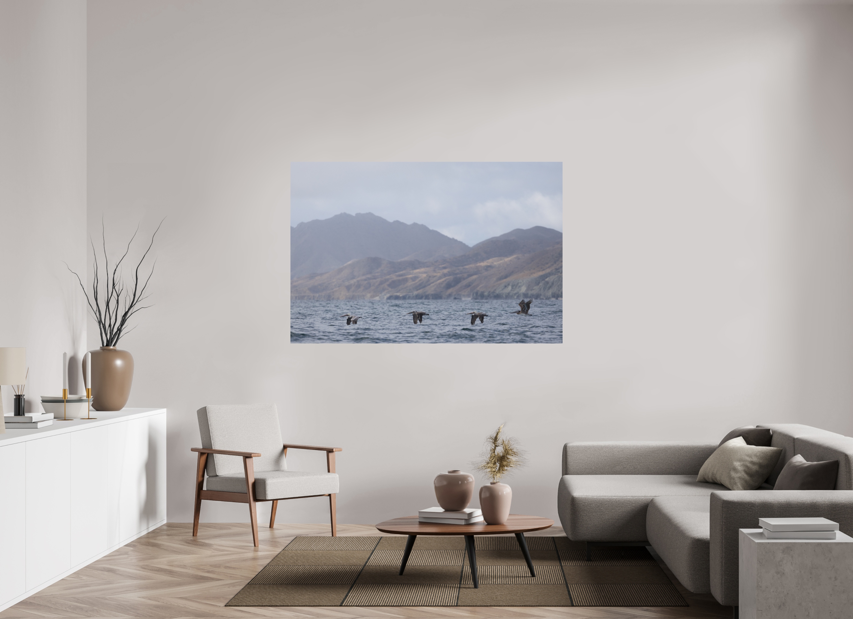 66 x 44″, Metal Morning Flight