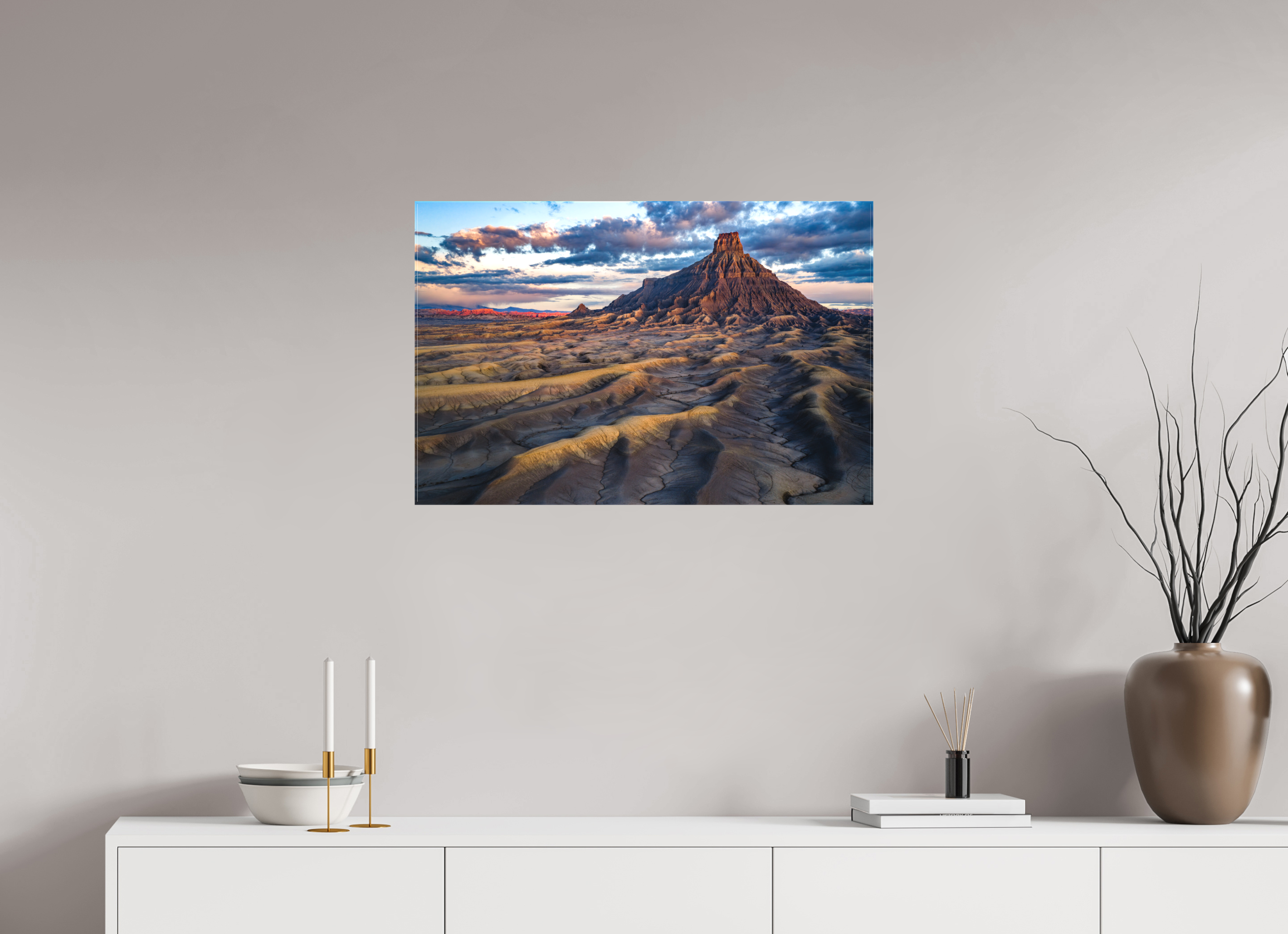 30.4 x 20″, Canvas FACTORY BUTTE AT DAWN