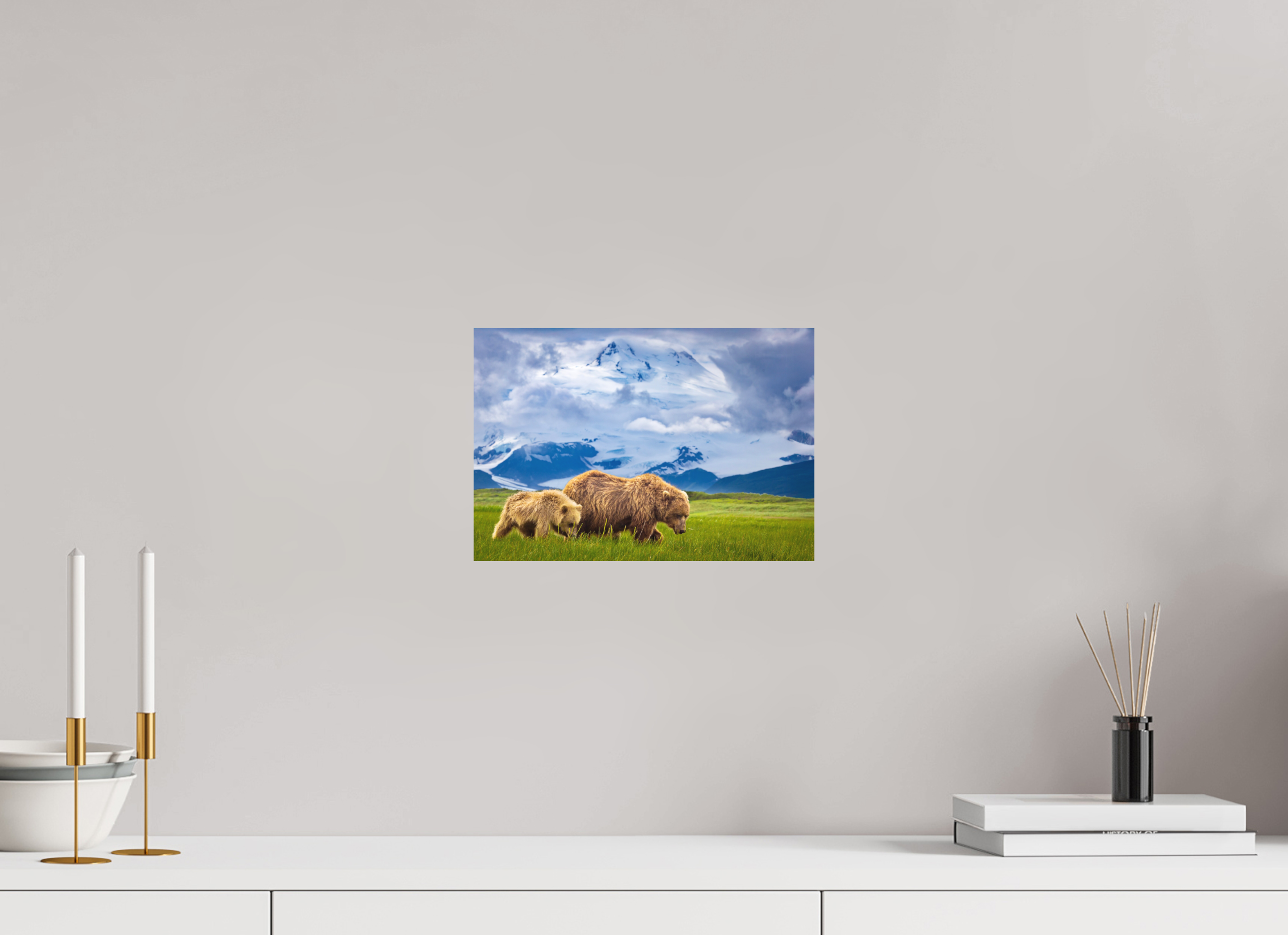 11.7 x 8″, Metal Coastal Bears